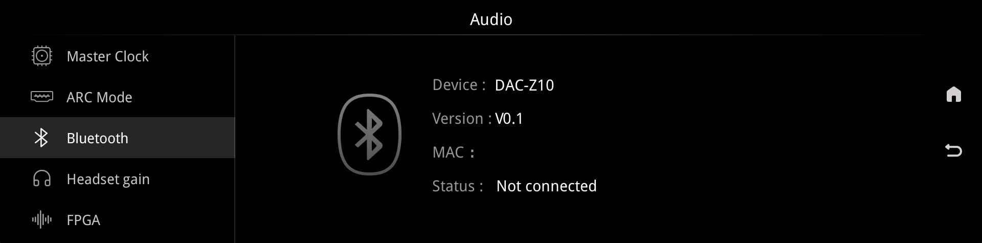 Bluetooth 설정 화면