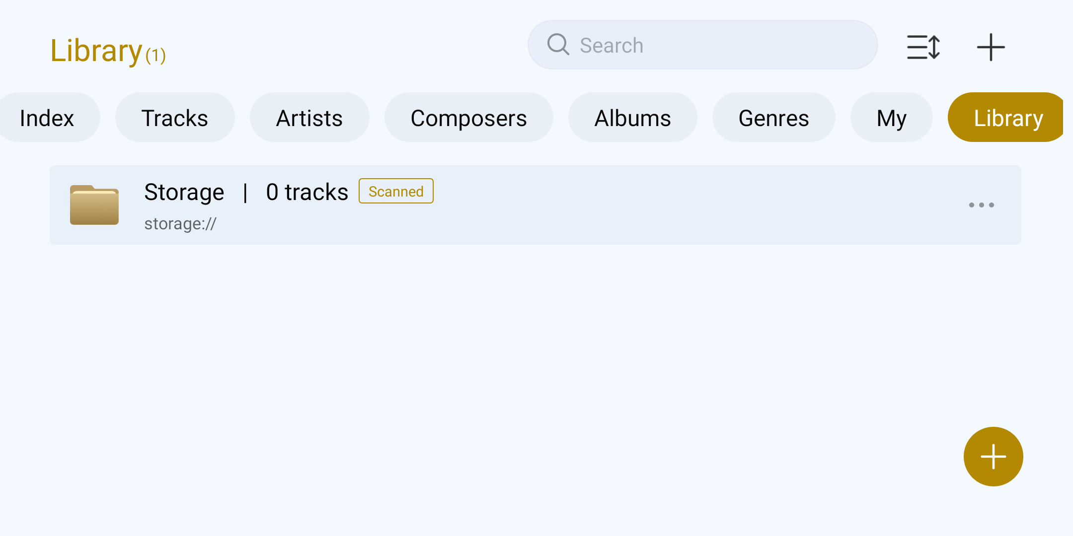 Music Library 저장 위치 화면