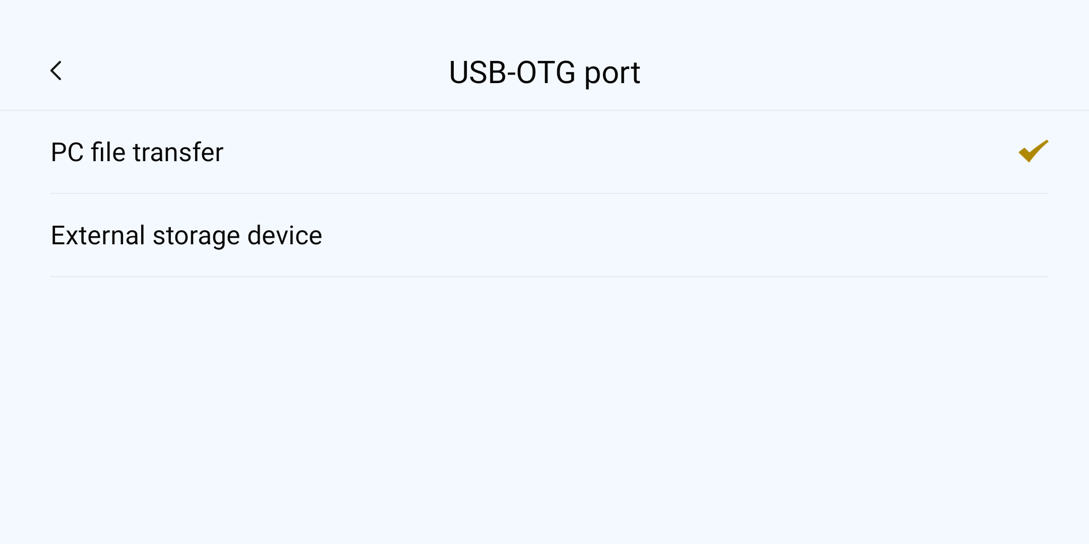 USB-OTG port 모드 선택